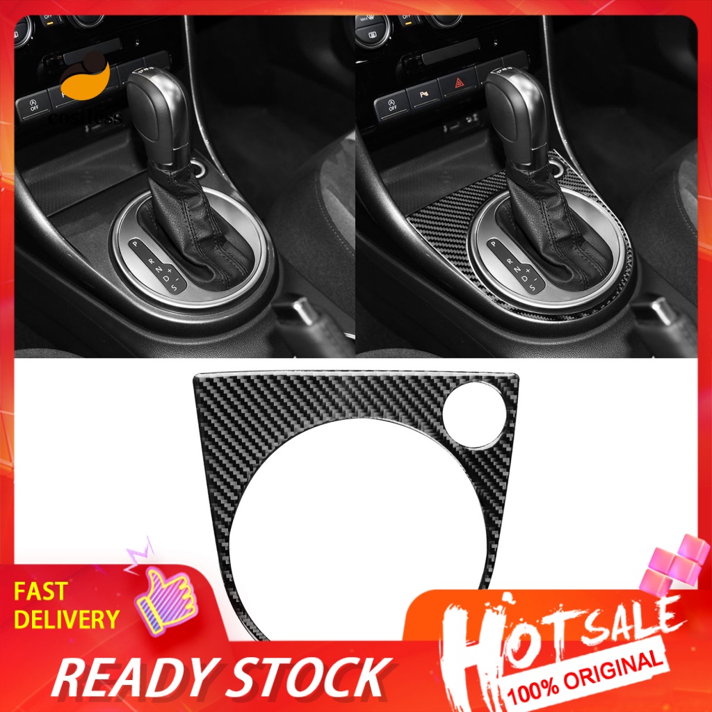 Miếng Dán Trang Trí Bảng Điều Khiển Cần Gạt Số Họa Tiết Sợi Carbon Chống Trầy Cho Volkswagen Beetle 2012-2019