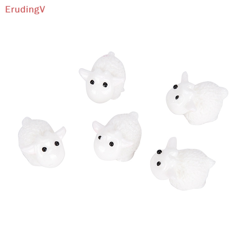 Set 5 Tượng Cừu Mini Trang Trí Vườn Thu Nhỏ DIY