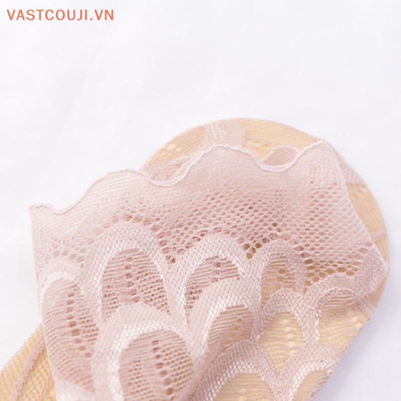 1 Đôi Tất Lưới Ren Hoa Chống Trượt Thoáng Khí