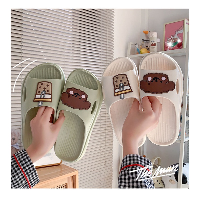 Dép Đi Trong Nhà Bằng EVA Nhẹ Hở Ngón Chống Trượt Họa Tiết Hoạt Hình Thời Trang Mùa Hè Cho Nữ