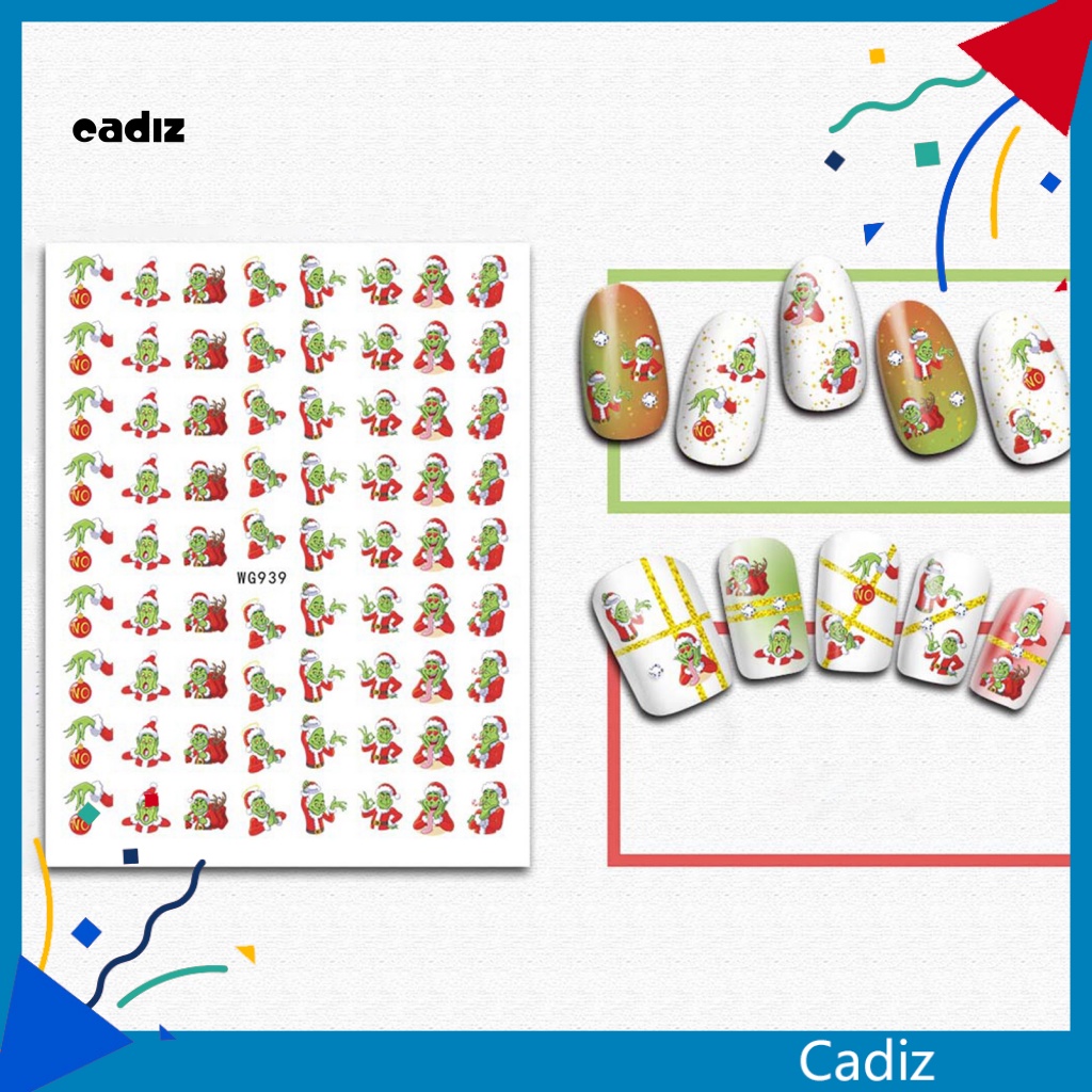 Miếng Dán Trang Trí Móng Tay Chủ Đề Giáng Sinh Dễ Dàng Bắt Mắt