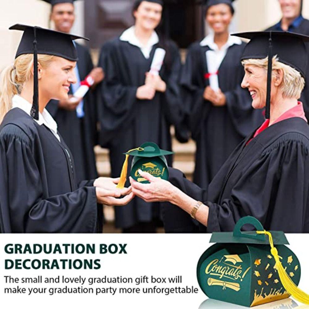 CHOOKEY Set 12 Hộp Giấy Đựng Kẹo 12 Ngăn Trang Trí Tiệc Tốt Nghiệp