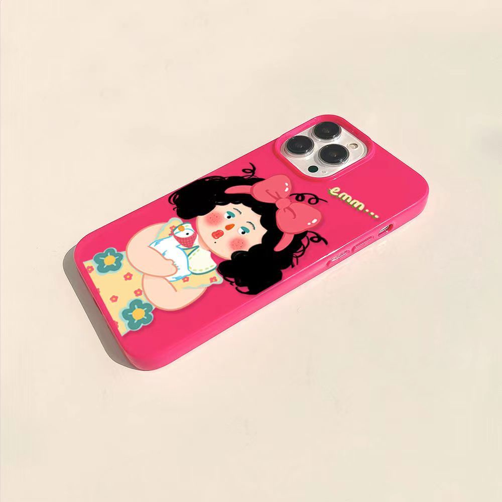 ✅Ốp Điện Thoại Mềm Chống Sốc In Hình Cô Gái Ngộ Nghĩnh Cho Iphone 14Pro 11 78P 13Promax 12 QEWJ