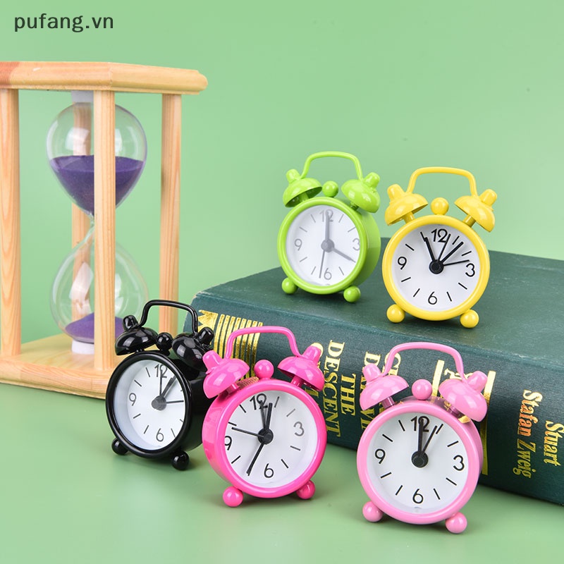 Đồng Hồ Báo Thức Điện Tử Mini Hình Tròn Hai Mặt Số