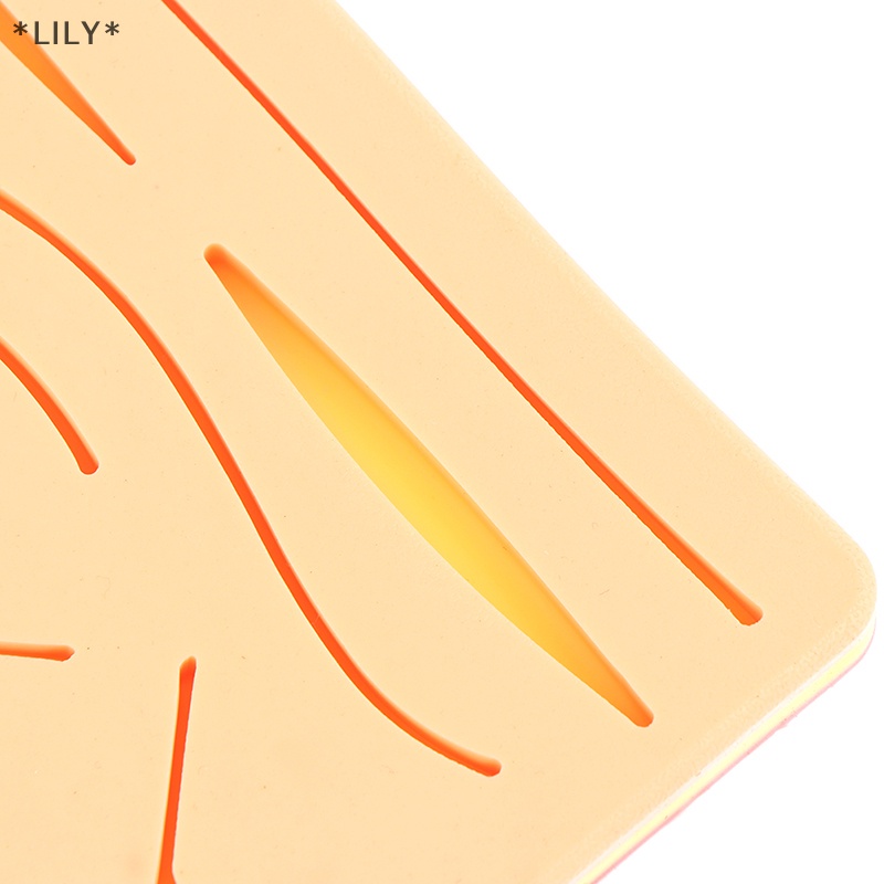 LILY Da y tế khâu thực hành Silicone Pad vết thương mô phỏng phẫu thuật Đào Tạo uuu