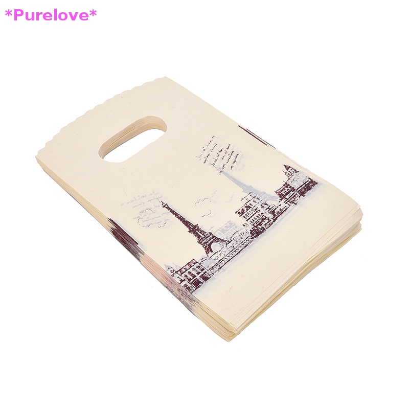 Set 100 Túi Mua Sắm Bằng Nhựa Có Tay Cầm Tiện Lợi Mới