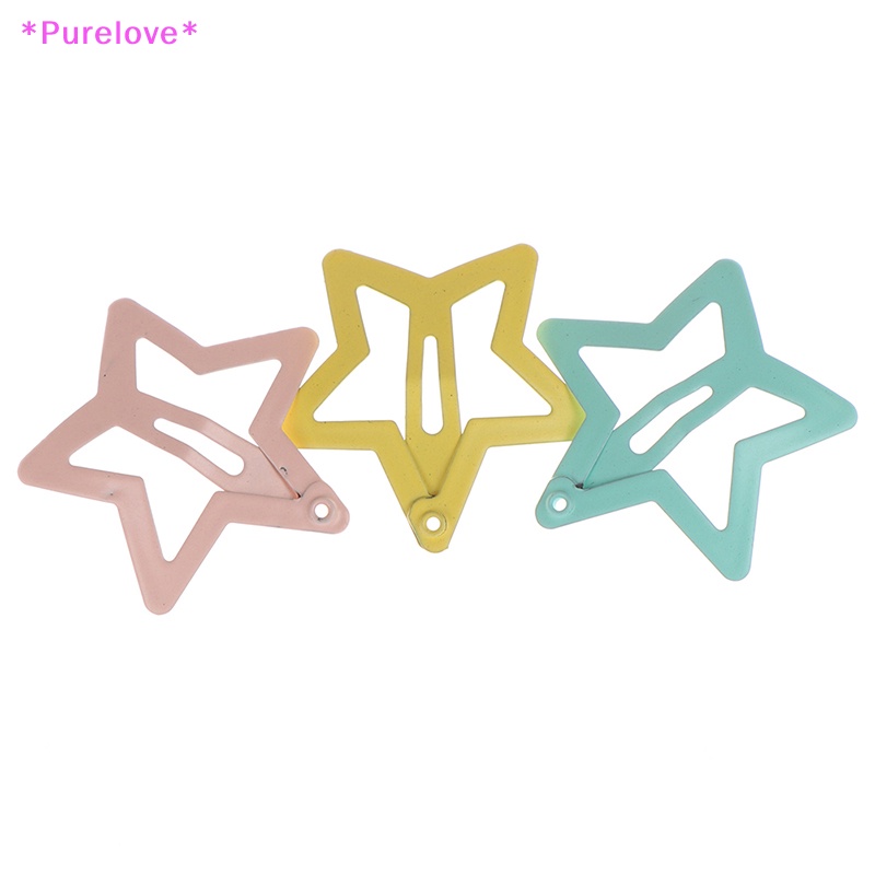 Set 6 Kẹp Tóc Hình Ngôi Sao Bằng Kim Loại Dễ Thương Xinh Xắn Cho Bé Gái Áo Thun Thiết Kế Mới Năng Động Thời Trang