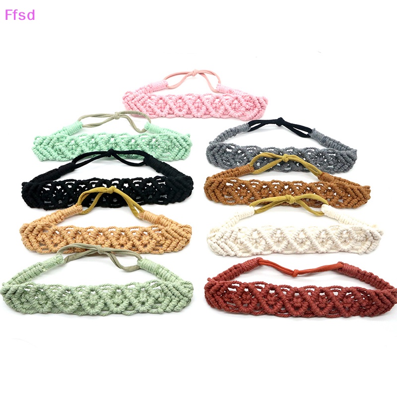 Băng Đô Vải Cotton Bện Co Giãn Phong Cách Boho Cổ Điển Cho Nữ