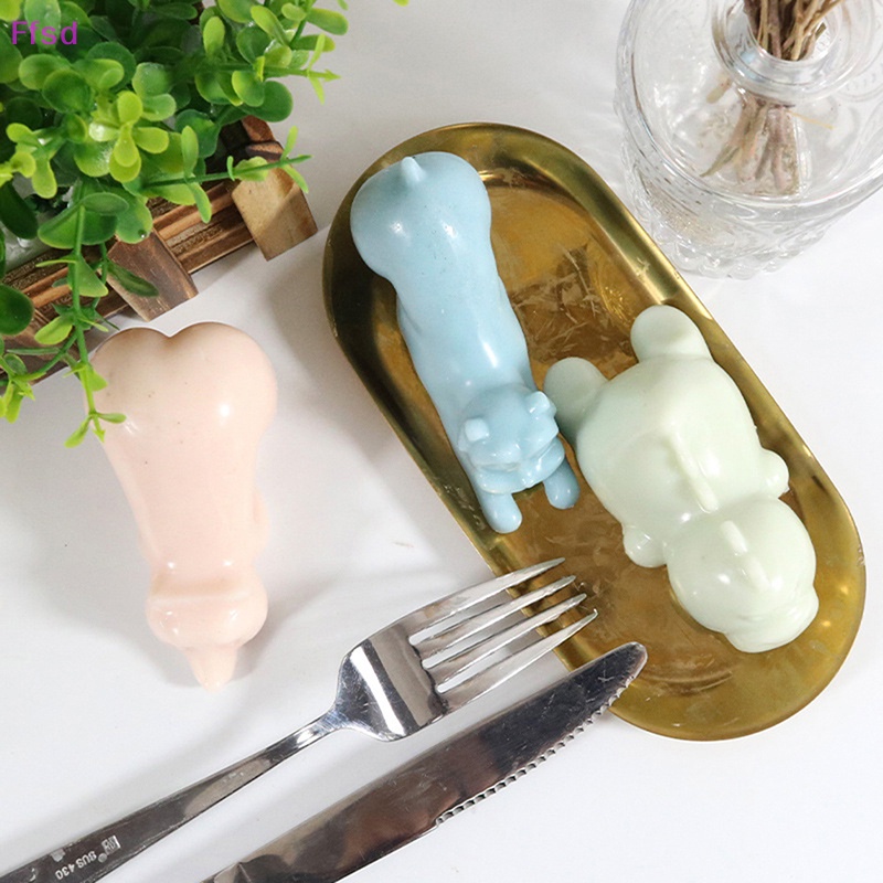 {Ffsd} Khuôn Silicon Làm Trang Sức / Kẹo / Sô Cô La Hình Gấu / Chó / Gấu Bằng Resin DIY