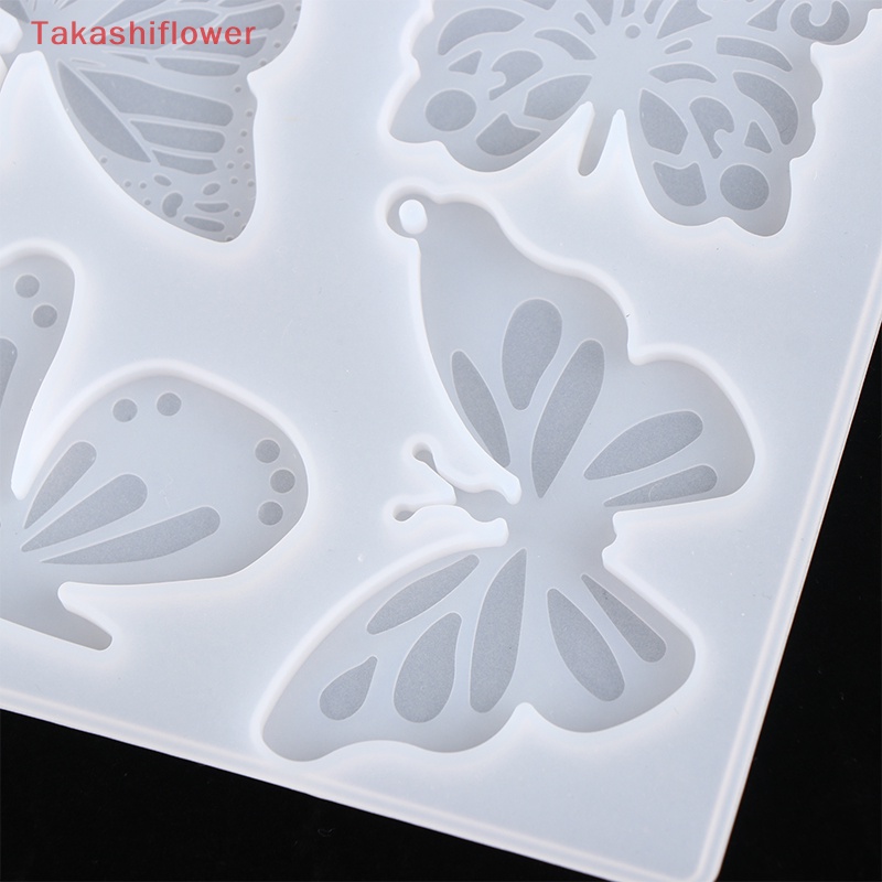 1 Khuôn Làm Móc Khóa / Trang Sức Hình Bướm Bằng Silicone DIY