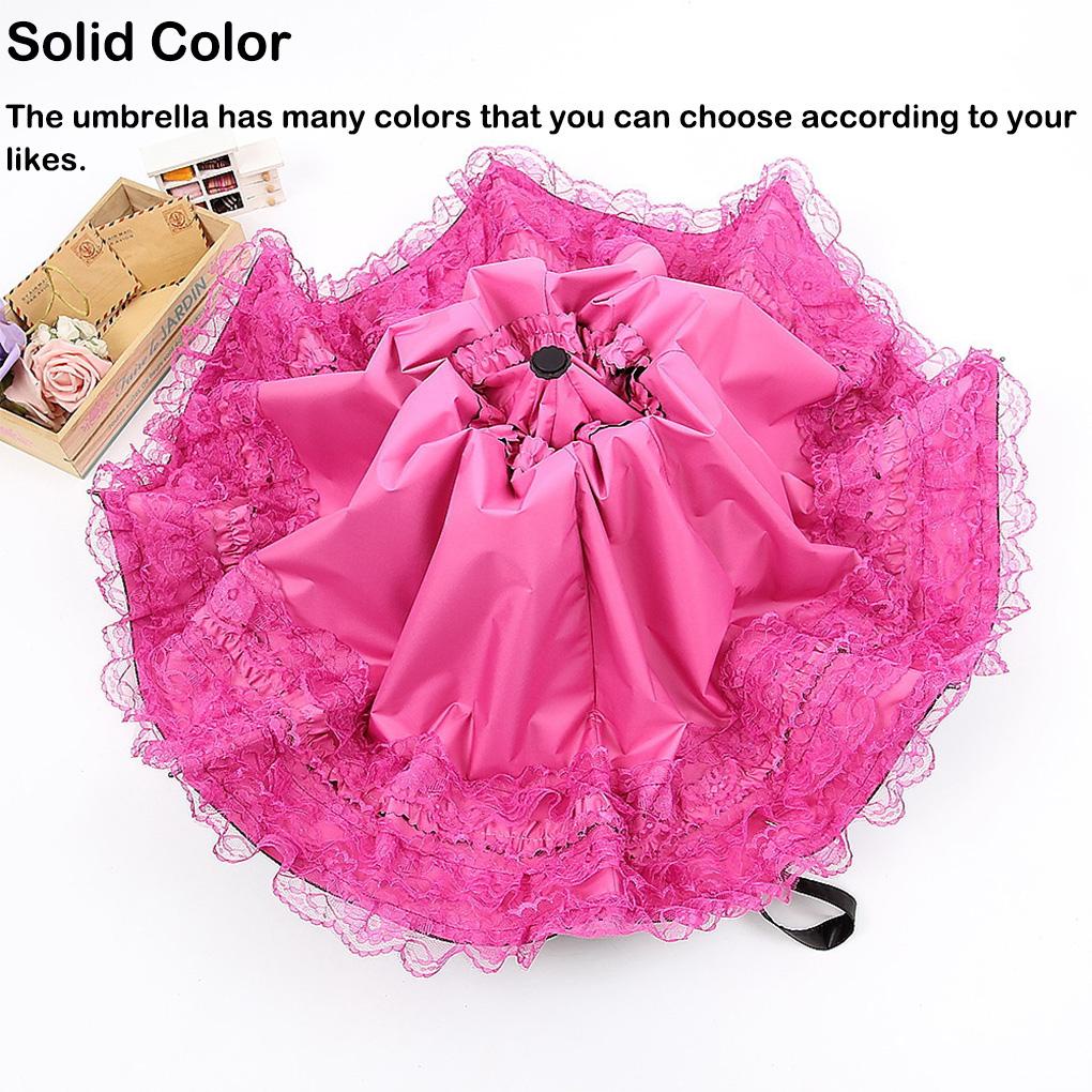 Dù Gấp Chống Nắng Chống Thấm Nước Phong Cách Châu Âu Dễ Thương Cho Nữ