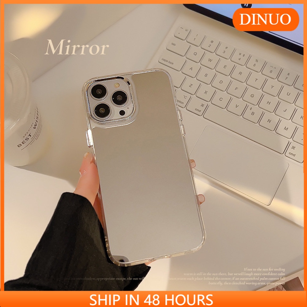 Ốp Điện Thoại Mặt Gương Mạ Điện Cho Iphone 14promax / iphone13 14 12 13pro Simple 11-Danuo