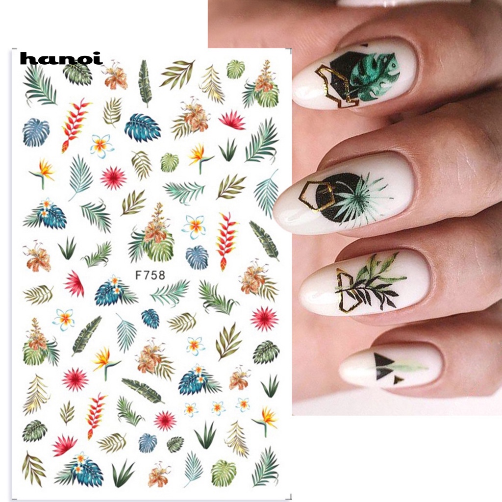 Set 5 Miếng Dán Trang Trí Móng Tay Họa Tiết Đường Kẻ Màu Sắc Tương Phản An Toàn Dành Cho Nữ