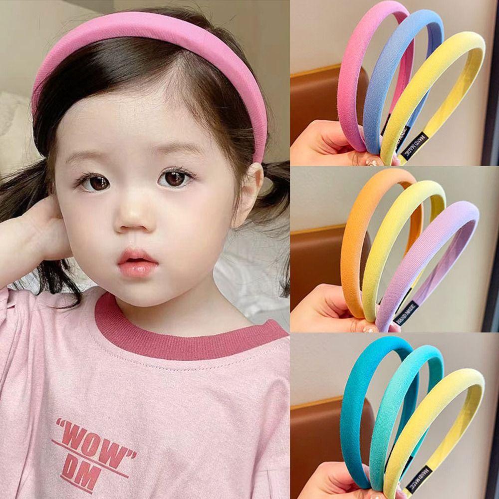 Băng Đô Vải Màu Trơn Dễ Thương Thời Trang Cho Bé Gái