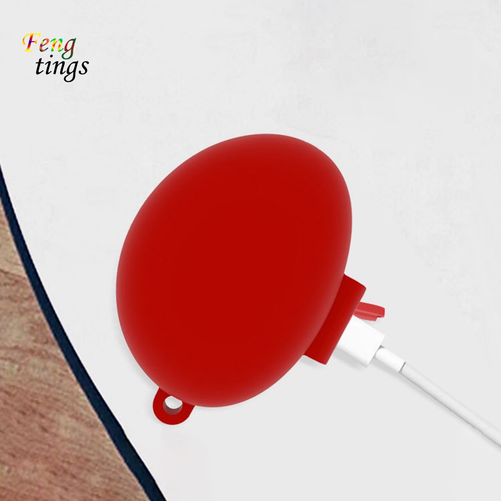 Vỏ Bảo Vệ Hộp Sạc Tai Nghe Bluetooth QCY T16 Bằng Silicon Dẻo Chống Trầy / Rơi Kèm Móc Cài Tiện Dụng