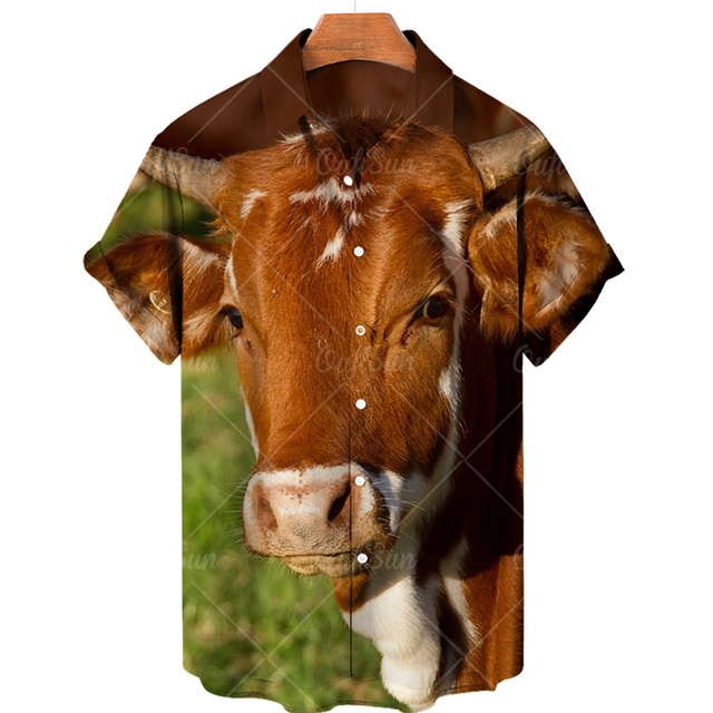 Áo Sơ Mi Tay Ngắn In Họa Tiết Động Vật 3d Phong Cách Hawaii Thời Trang Mùa Hè 2022 Cho Nam