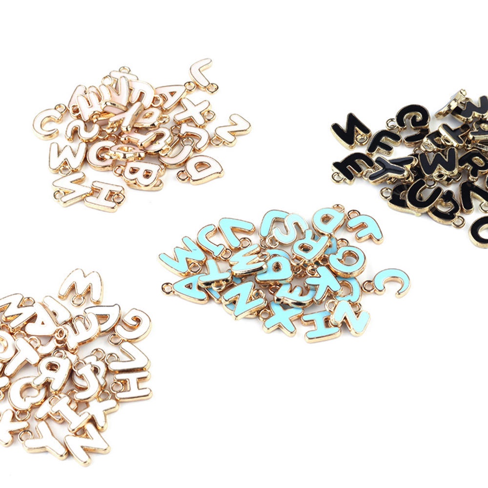 Set 26 Mặt Vòng cổ Hình Chữ Cái 8mm