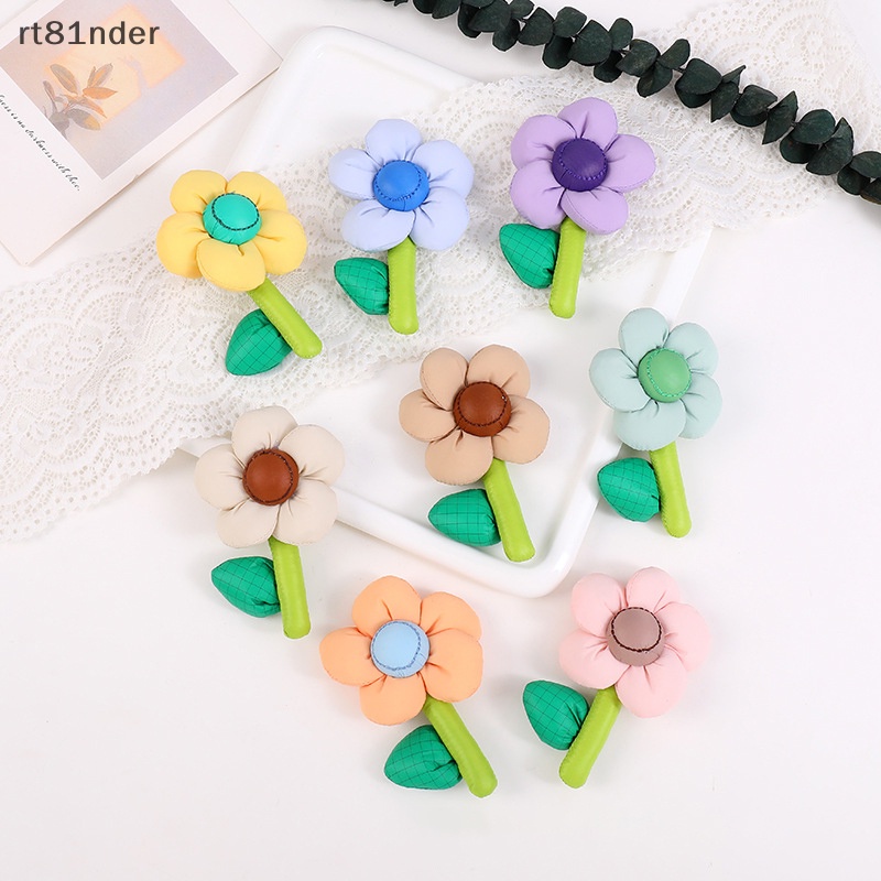 Rt Ghim Cài Áo Bằng Cotton Họa Tiết Hoa Lá Macaron Nhiều Màu Sắc Dễ Thương Thời Trang