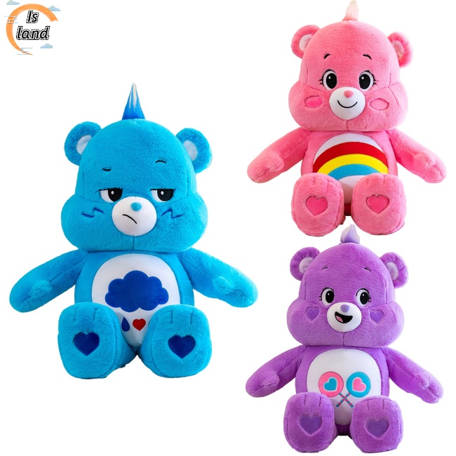 Thú Nhồi Bông Hình Gấu Thỏ Màu Cầu Vồng Dễ Thương 27cm