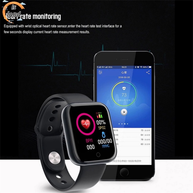 Bộ Đồng Hồ Thông Minh D20 Pro Bluetooth Y68 Giám Sát Nhịp Tim &amp; Huyết Áp Cho Nam &amp; Nữ