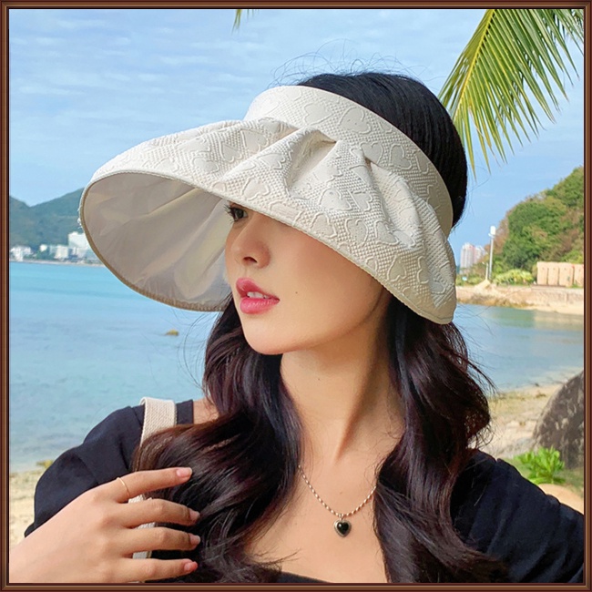 Nón Rộng Vành Hở Chóp Chống Tia Uv Thời Trang Đi Biển Mùa Hè Cho Nữ