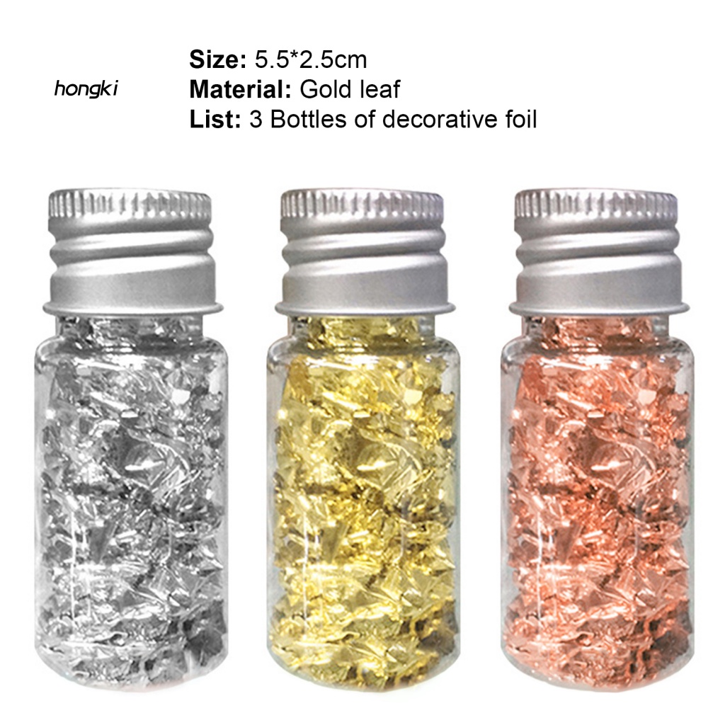 Giấy Foil Dán Móng Nghệ Thuật 3 Tông Màu Sắc Tùy Chọn Chống Phai Màu Đa Năng Cho Nữ