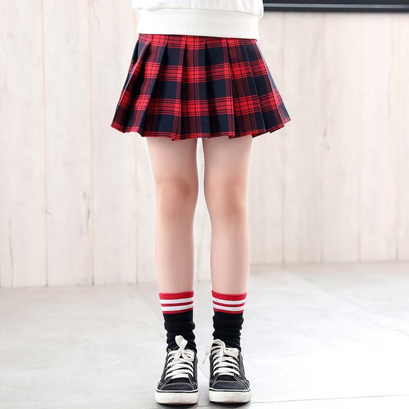 Chân Váy Ngắn Chữ a Xếp Ly Phong Cách Phương Tây Thời Trang Xuân Thu Dành Cho Bé Gái