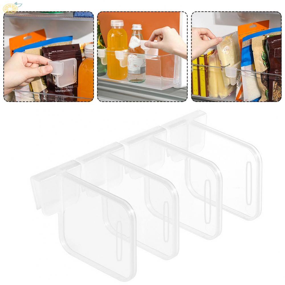 【VARSTR】Partition Your Refrigerator for Efficient Storage with 4 Pcs of Shelf Organizers