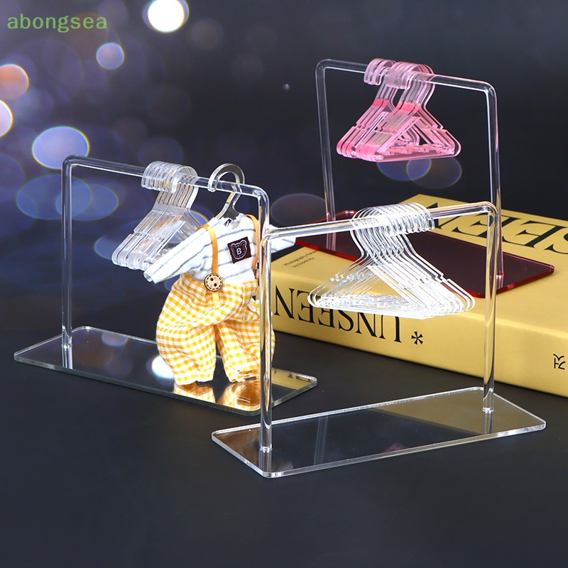 1 Bộ Giá Đỡ Trưng Bày Quần Áo / Bông Tai Trang Trí Nhà Búp Bê Tỉ Lệ 1: 12