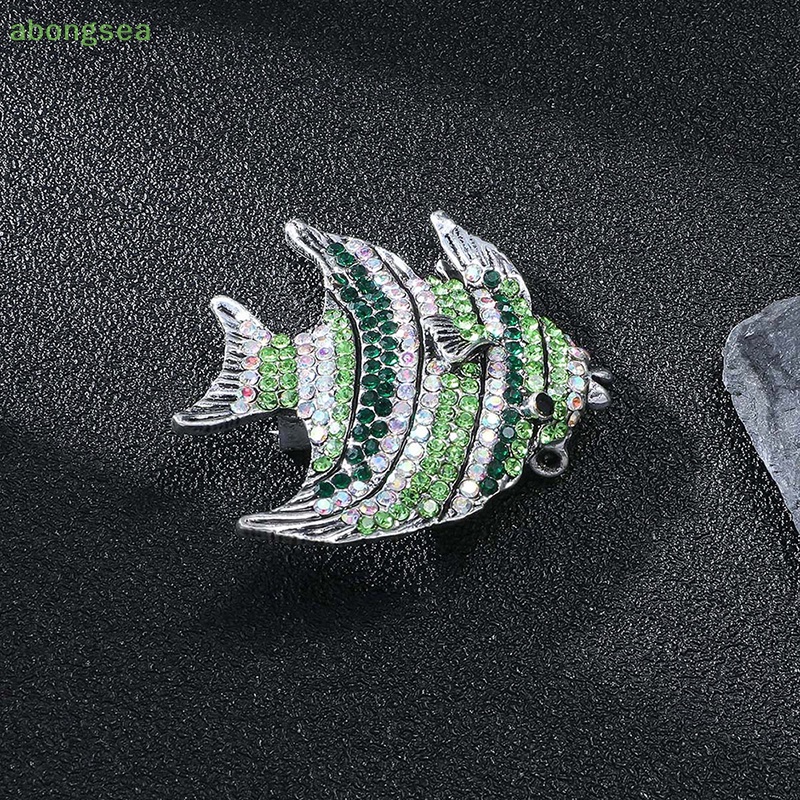 Trâm Cài Áo Hình Cá Nhiệt Đới Đính Đá Thời Trang Cho Nữ