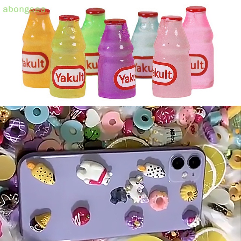 Abongsea Set 5 Kẹp Tóc Hình Giọt Nước 3D Bằng Nhựa Resin Cho Điện Thoại