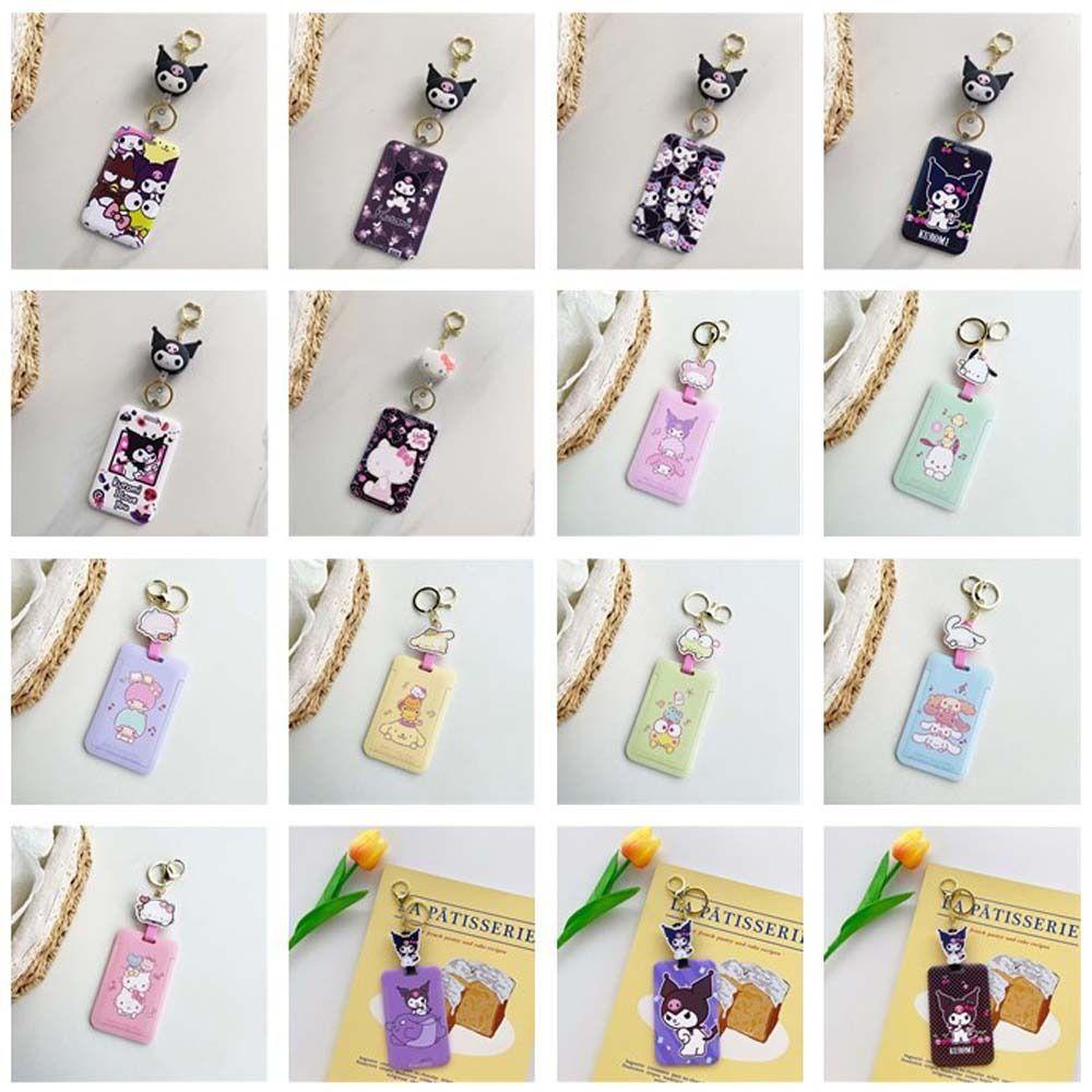 Ví Đựng Thẻ / Xe Buýt / Thẻ Ngân Hàng Hình Mèo Kitty Melody Có Móc Khóa Thu Gọn Được