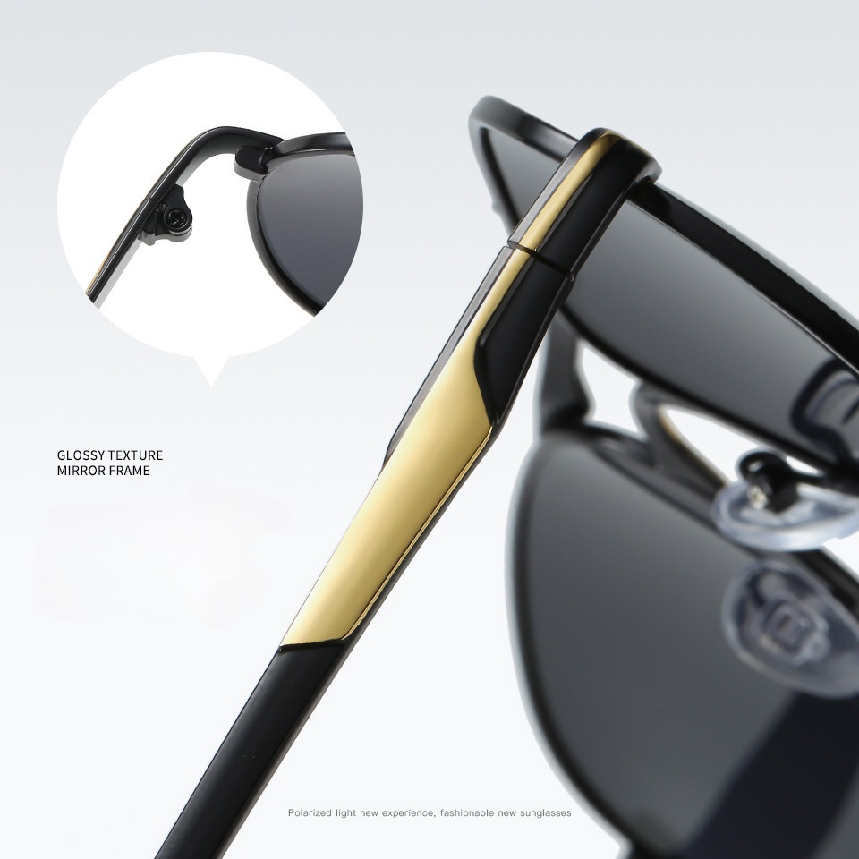 Kính râm lái xe nam kính râm che nắng kim loại cho nam giới