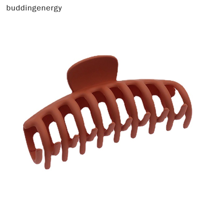 Kẹp Tóc Càng Cua Lớn Bằng Nhựa Màu Trơn Thanh Lịch Cho Nữ