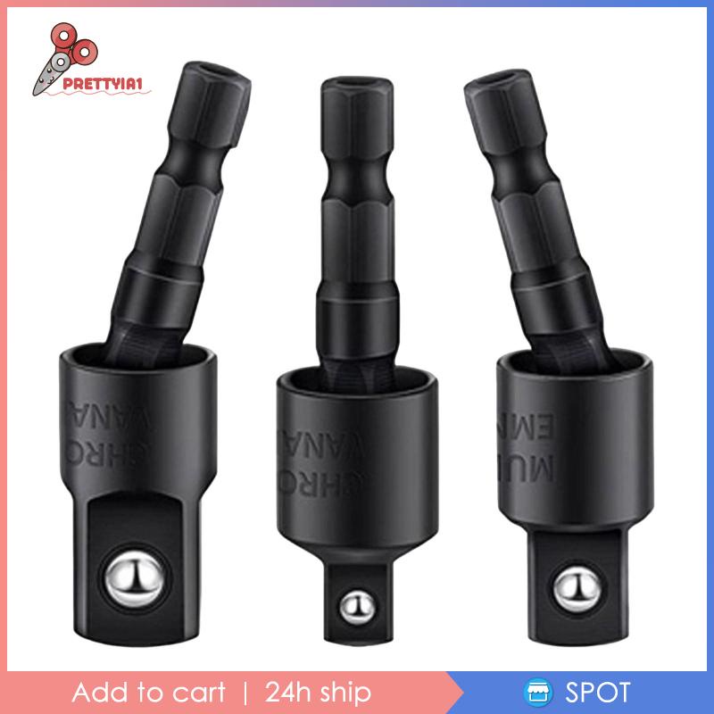 [Prettyia1] Bộ 3 Ổ Cắm Xoay 360 Độ Dùng Sửa Chữa Xe Hơi