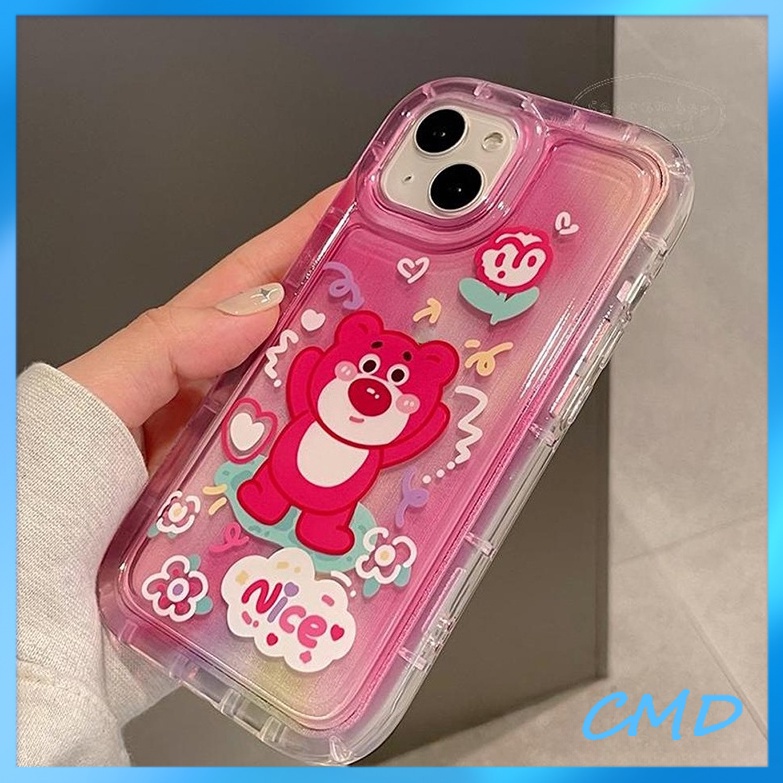 Ốp lưng iphone Điện Thoại Túi khí gấu dâu tây hoạt hình, vỏ điện thoại chống rơi, vỏ mềm giảm xóc trong suốt Cho Iphone 6 / 6S / 6splus / se / 7 / 7plus / 8 / 8plus / X / xs / xsmax / 11 / 12 / 13 / 14 / Plus / pro / pro max-732