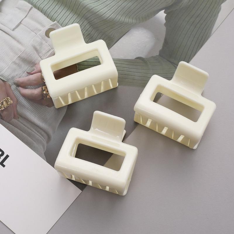 Kẹp Tóc Hình Vuông Cỡ Nhỏ 5cm Màu Trơn Trong Suốt Thời Trang diy Cho Nữ