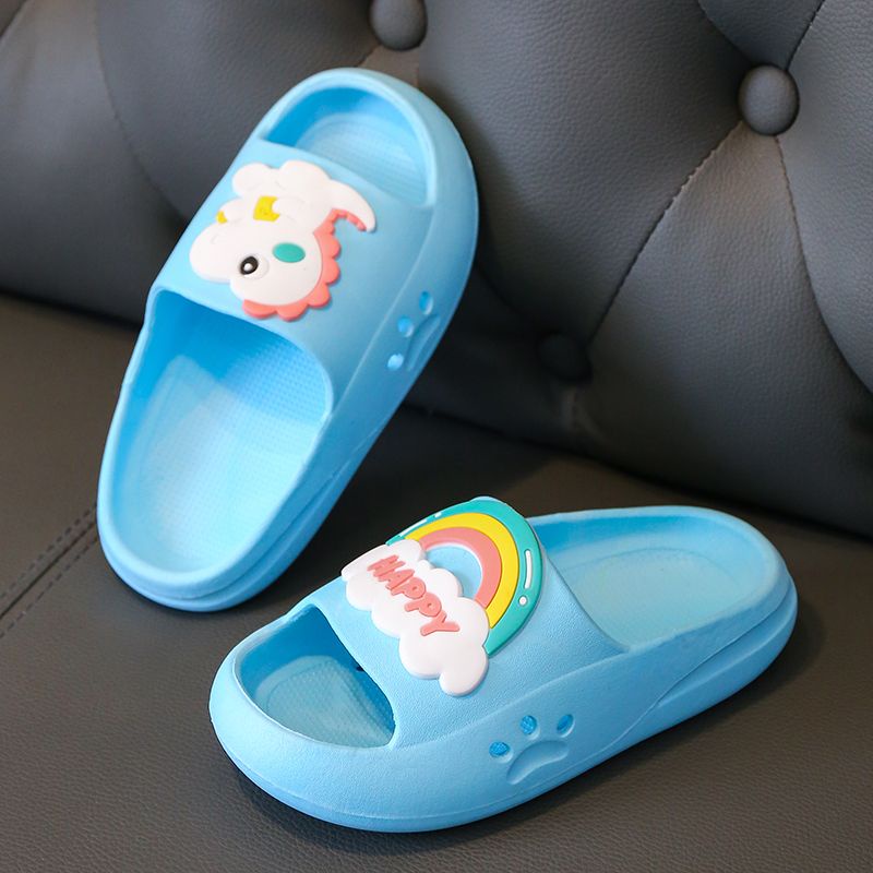 Dép Xỏ Ngón Đi Biển Hình Khủng Long Cầu Vồng Dễ Thương Cho Bé