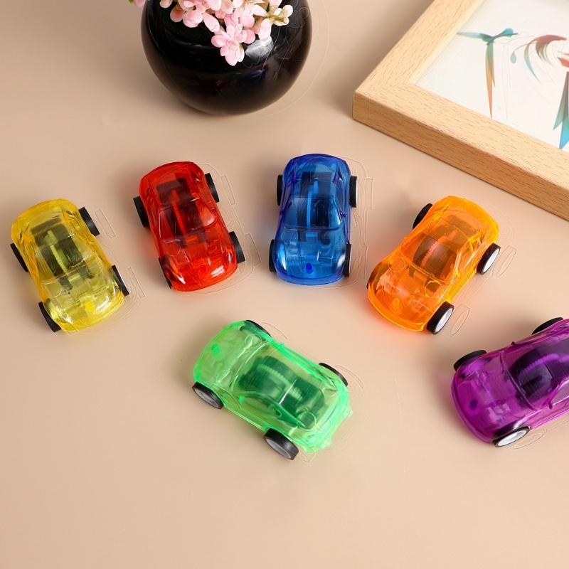 Mô Hình Xe Hơi Boomerang Mini Bằng Nhựa Trong Suốt Chống Vỡ Màu Kẹo Dễ Thương Cho Bé