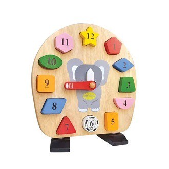 Đồ Chơi Giáo Dục Giúp Bé Học Đếm Giờ Đồng Hồ Voi Con - Winwintoys 67112