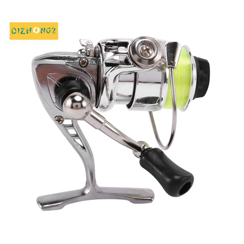 Máy quay Mini 100 túi Câu cá Máy câu cá Cuộn quay nhỏ 4.3 '1 Bánh xe kim loại Pesca Cuộn nhỏ