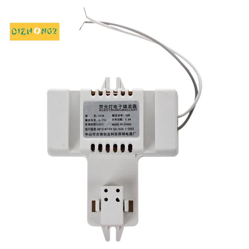 Vỏ nhựa trắng 4 chân Bóng đèn ống 2D Chấn lưu huỳnh quang AC 220V 0,19A 38W