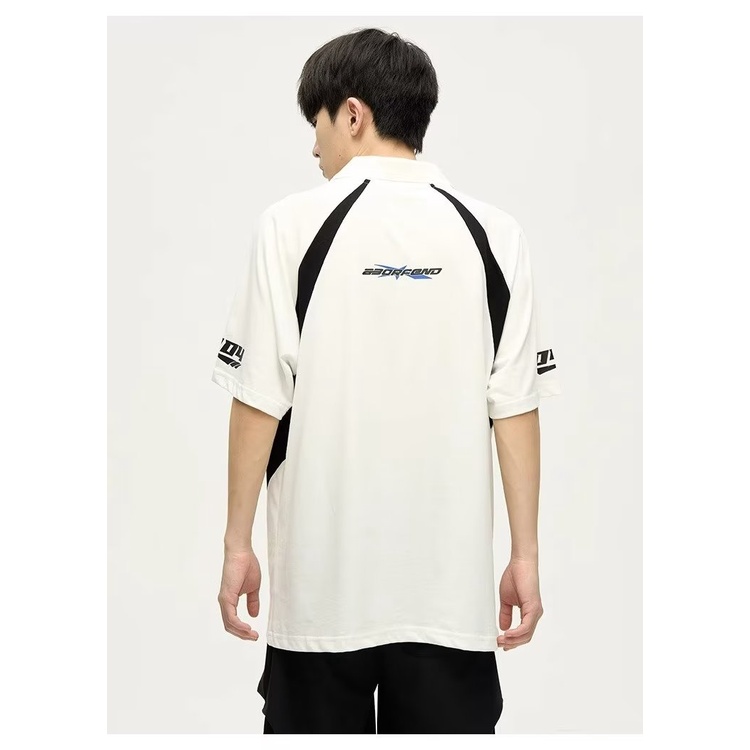 Áo polo Tay Ngắn Dáng Rộng Phong Cách Đường Phố Âu Mỹ Thời Trang Mùa Hè Cho Nam