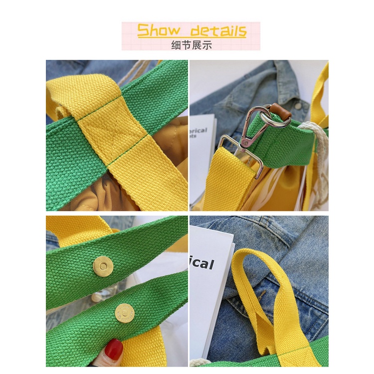 Túi Đeo Chéo Trong Suốt Cỡ Lớn Thời Trang Hàn Quốc Mới Cho Nữ