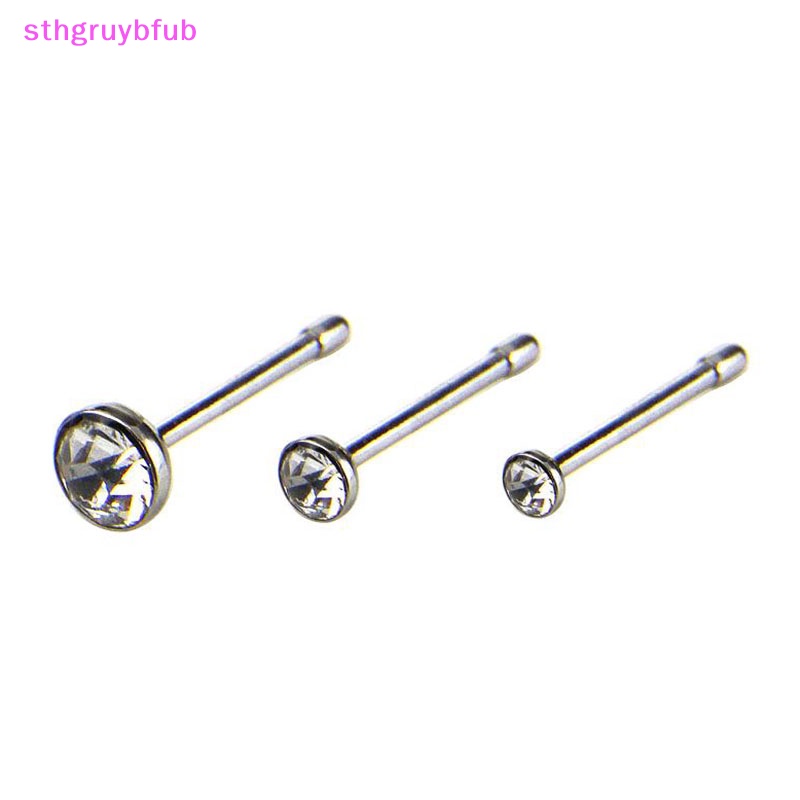 Set 40 Khuyên Mũi Thép Không Gỉ Đính Đá Pha Lê 20G