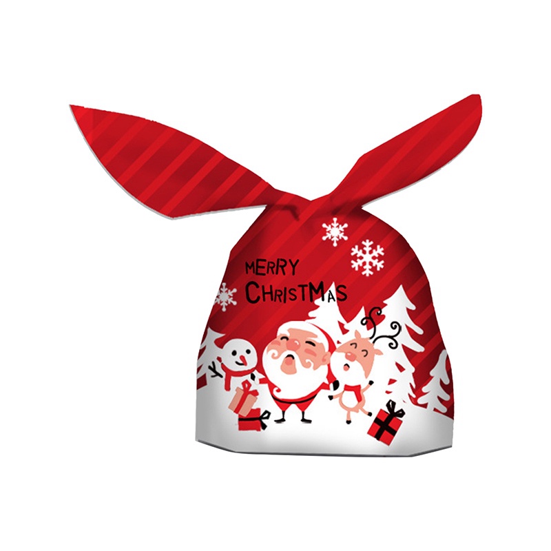 Set 50 Túi Đựng Bánh Quy Hình Tai Thỏ Xinh Xắn