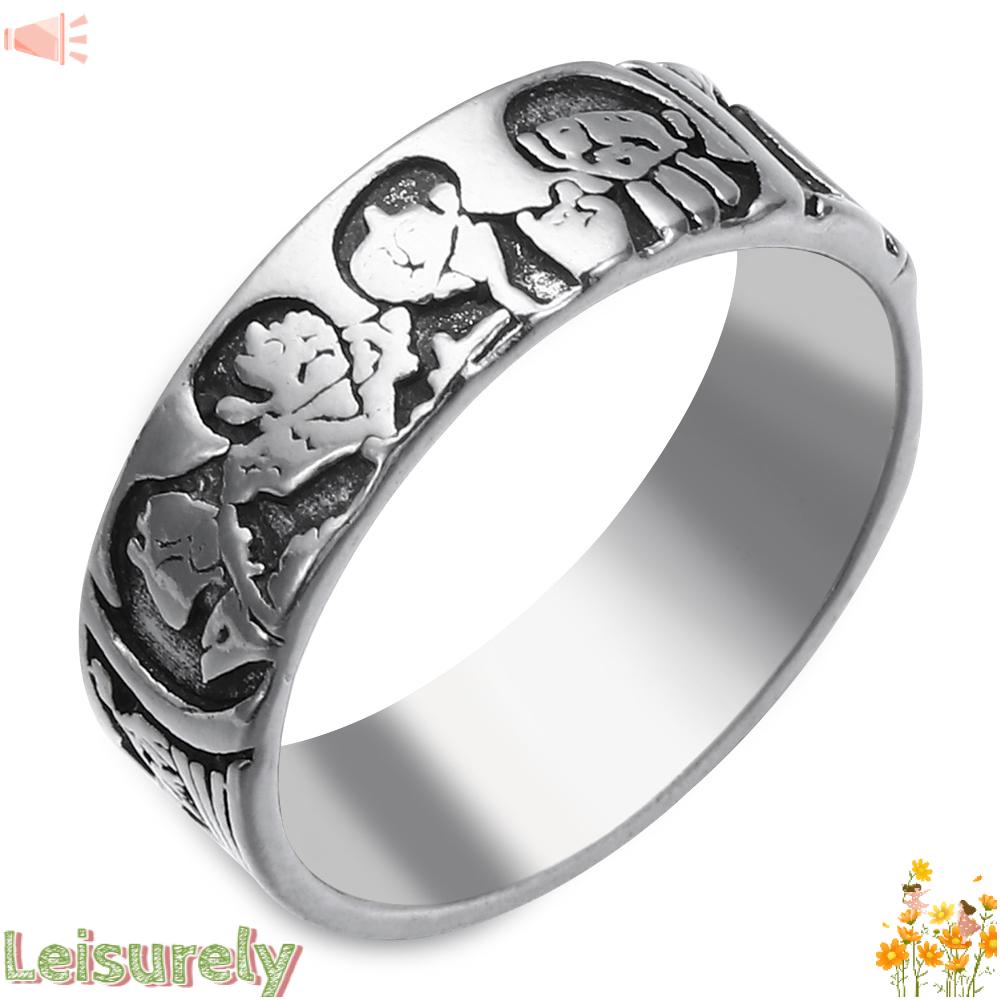 Nhẫn Đeo Tay Họa Tiết Vẽ Tay Phong Cách Rock Gothic Thời Trang Cho Nam Và Nữ