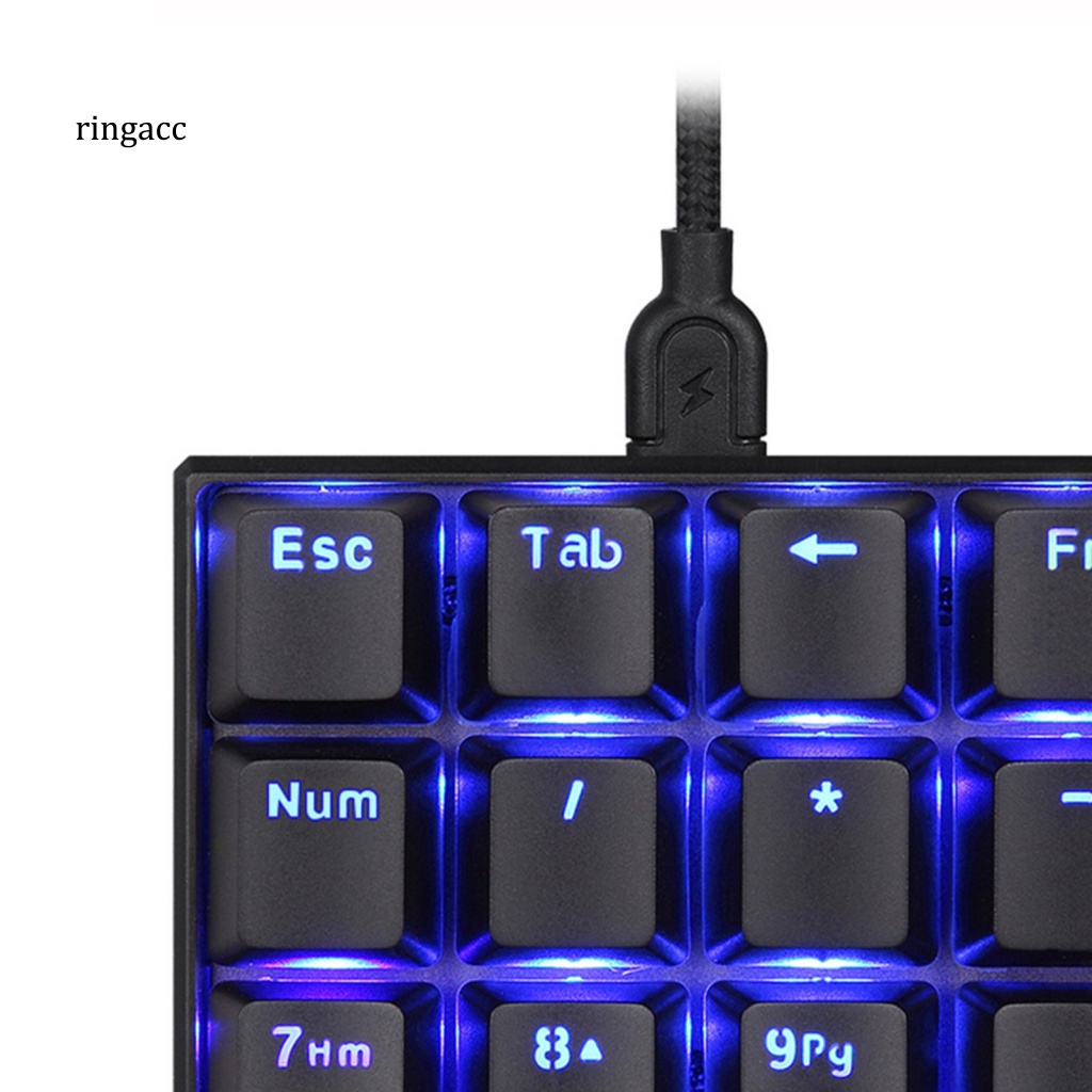 Bàn Phím Cơ Mini RGA K23 21 Phím Có Dây USB Loại C Màu Xanh Dương Dùng Tại Nhà