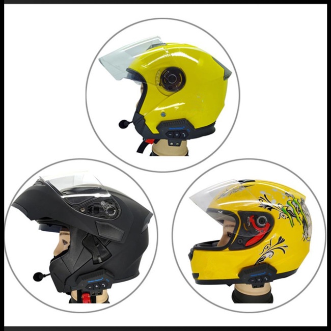 Tai Nghe Bluetooth Zevaret Bt12 Gắn Mũ Bảo Hiểm Kèm Phụ Kiện