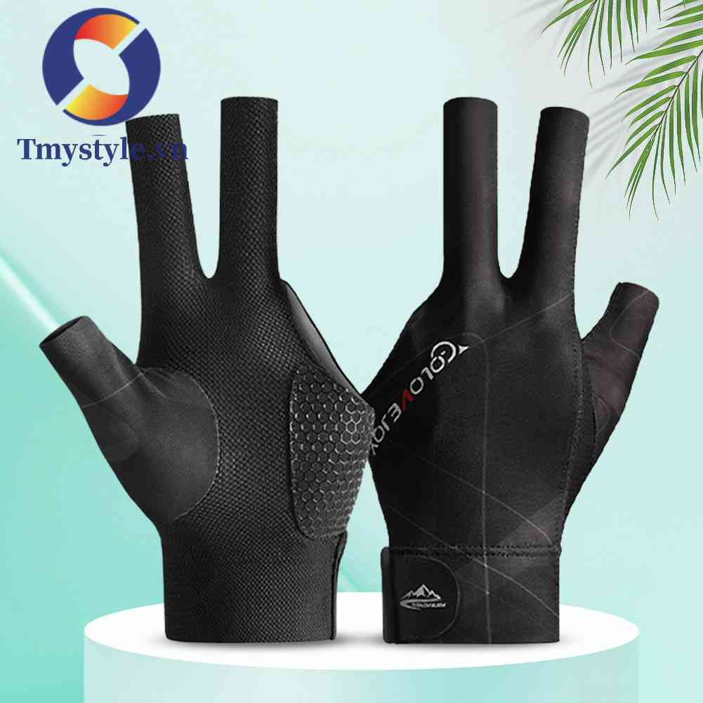 Găng Tay Hở Ngón Bằng Polyester Trọng Lượng Nhẹ Chống Trượt Hỗ Trợ Luyện Tập Bida